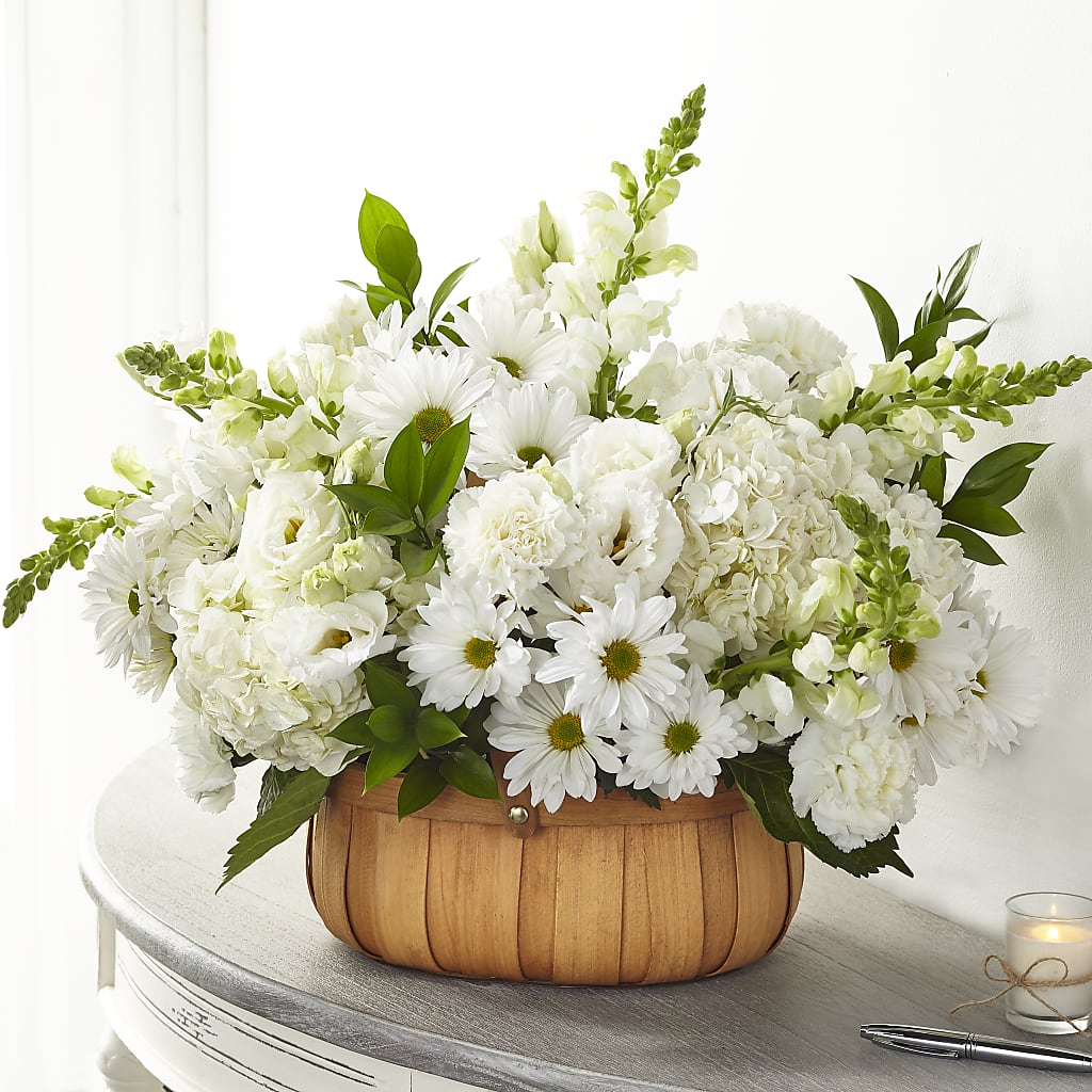 Pure Ivory Basket – New Rochelle Florist, New Rochelle NY