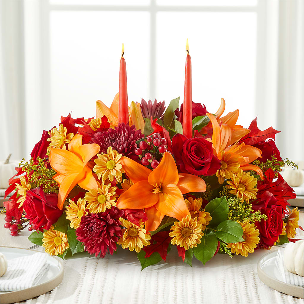 Autumn's Embrace Centerpiece – New Rochelle Florist, New Rochelle NY