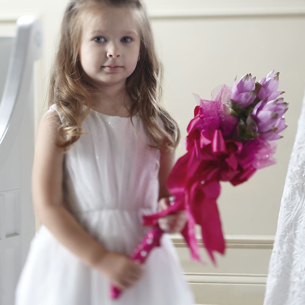 Sparkle Pink Flower Girl Bouquet – New Rochelle Florist, New Rochelle NY