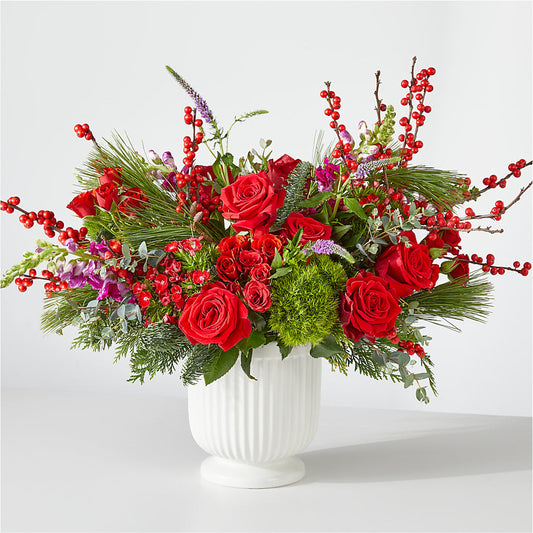 Big Red Bow Bouquet –  New Rochelle Florist, New Rochelle NY