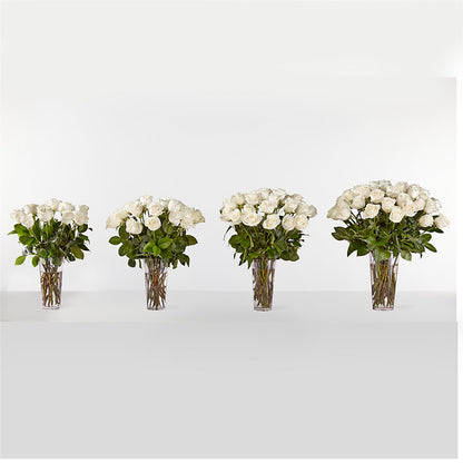 Long Stem White Rose Bouquet –  New Rochelle Florist, New Rochelle NY