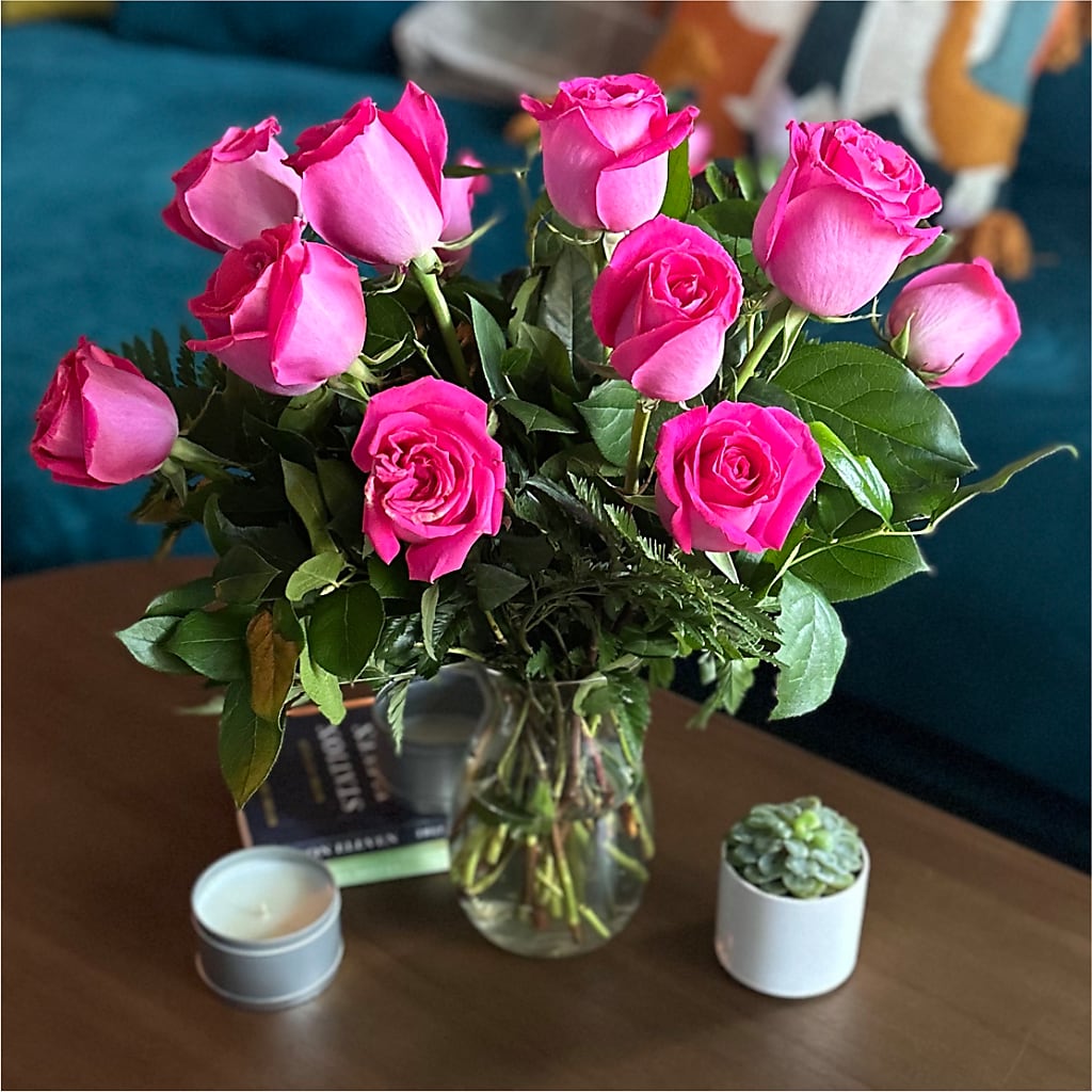 Long Stem Pink Rose Bouquet –  New Rochelle Florist, New Rochelle NY