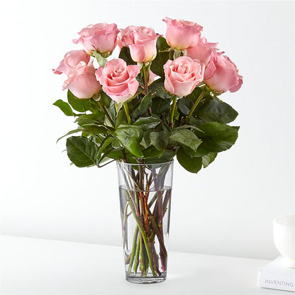 Long Stem Pink Rose Bouquet –  New Rochelle Florist, New Rochelle NY