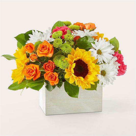 Sun-drenched Blooms Box Bouquet –  New Rochelle Florist, New Rochelle NY