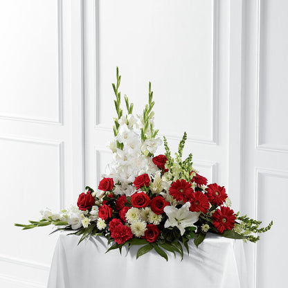 Crimson & White Arrangement –  New Rochelle Florist, New Rochelle NY