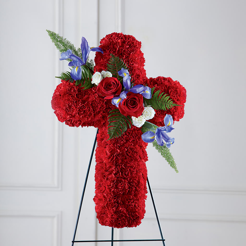Faithful Hero Floral Cross –  New Rochelle Florist, New Rochelle NY