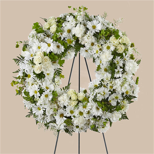 Faithful Wishes Wreath –  New Rochelle Florist, New Rochelle NY