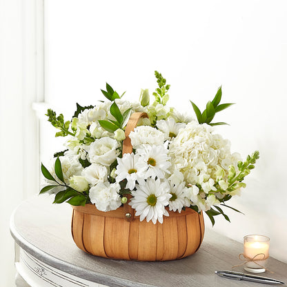 Pure Ivory Basket –  New Rochelle Florist, New Rochelle NY