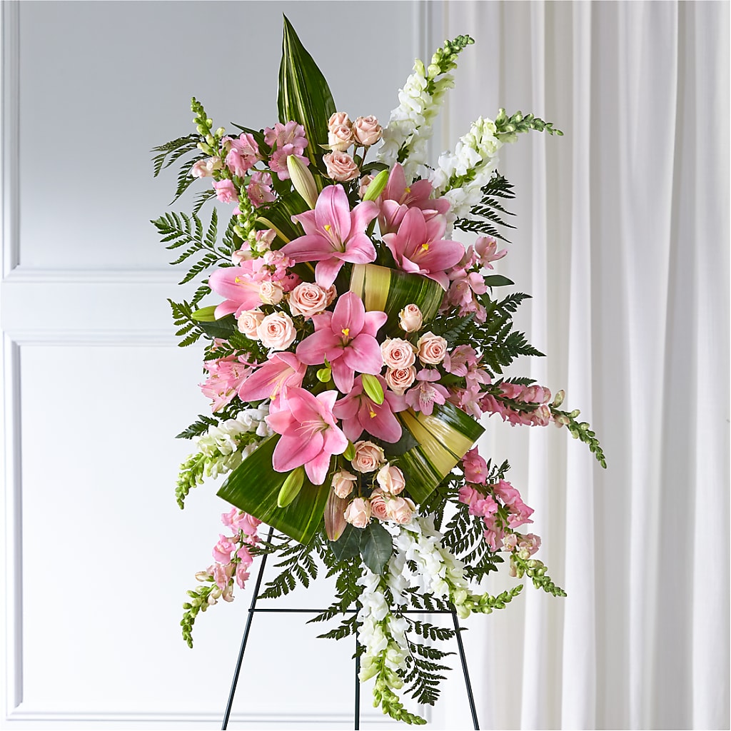 Elegant Embrace Standing Spray –  New Rochelle Florist, New Rochelle NY
