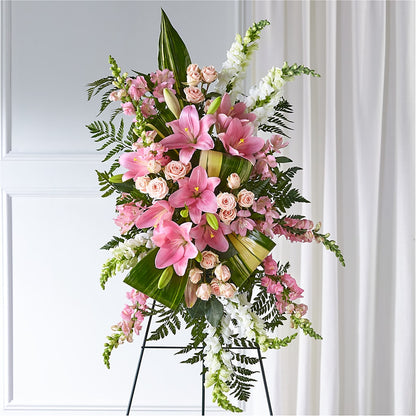 Elegant Embrace Standing Spray –  New Rochelle Florist, New Rochelle NY