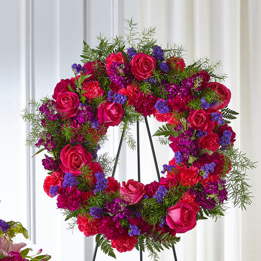 Calming Colors Wreath –  New Rochelle Florist, New Rochelle NY