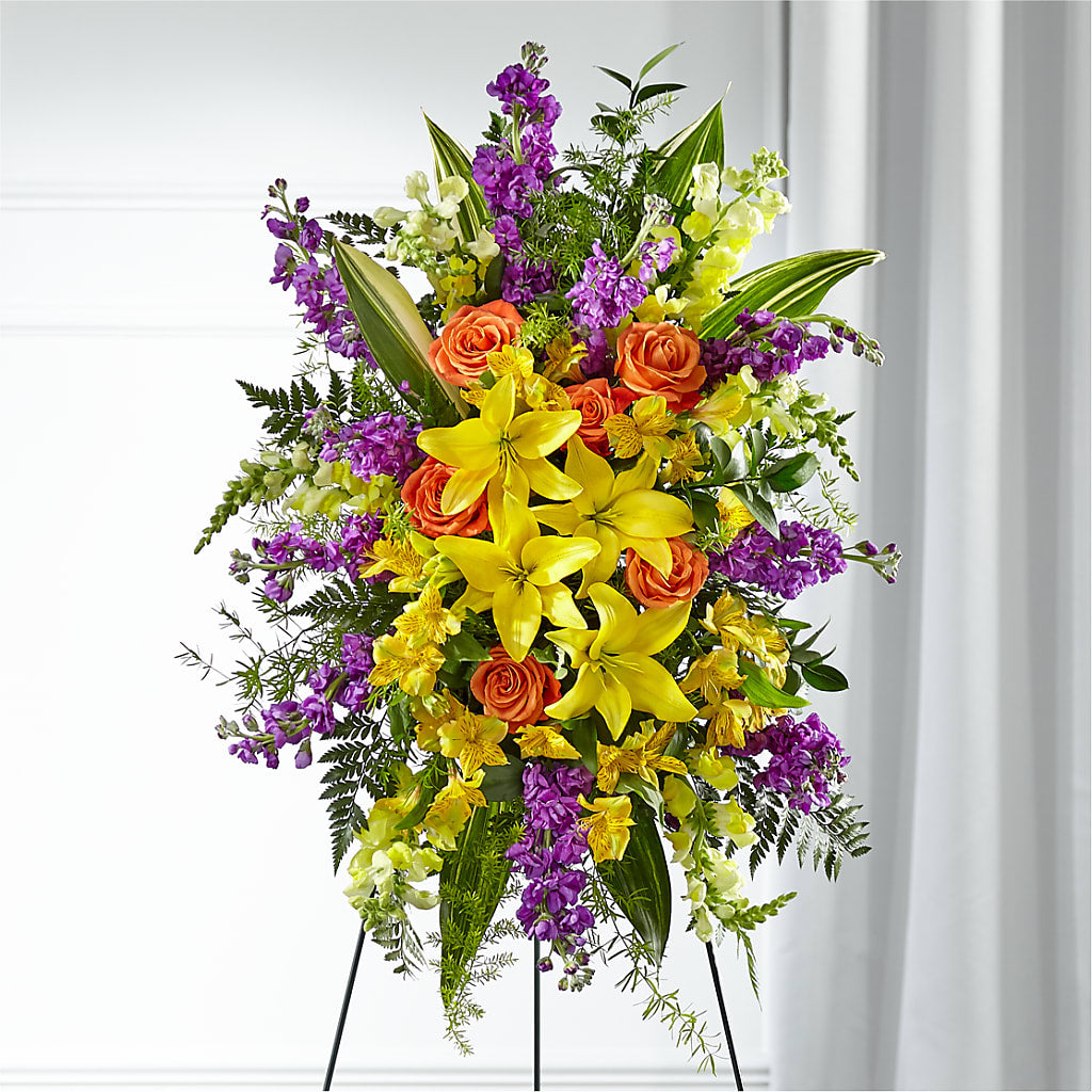 Thoughtful Prayers Standing Spray –  New Rochelle Florist, New Rochelle NY