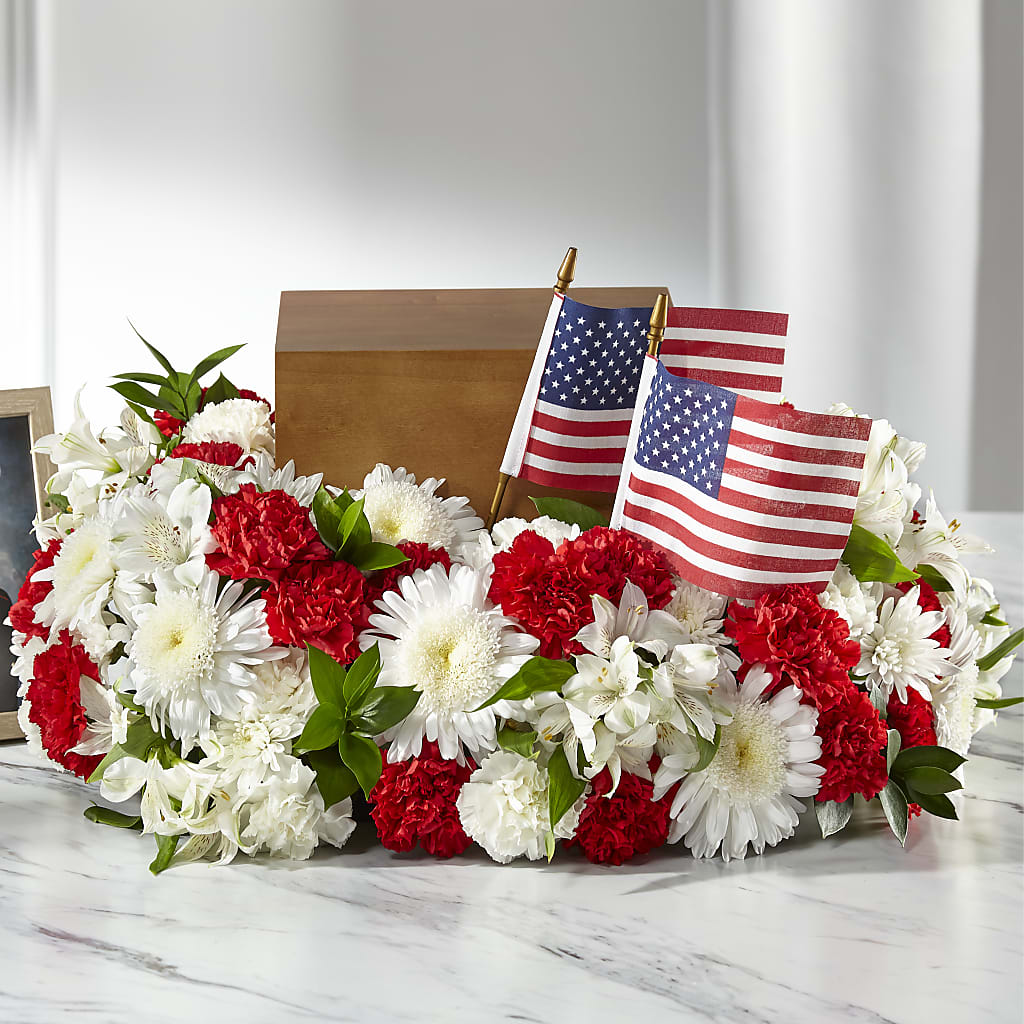 Spirit of Patriotism Cremation Adornment –  New Rochelle Florist, New Rochelle NY