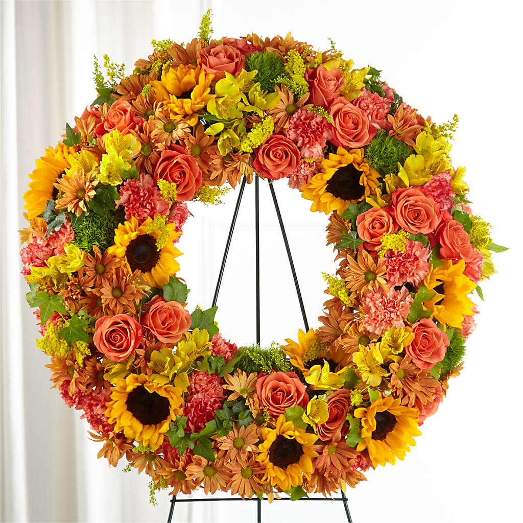 Autumnal Memories Wreath (Standard) –  New Rochelle Florist, New Rochelle NY