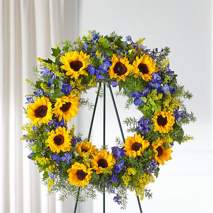 Bright Rays Wreath –  New Rochelle Florist, New Rochelle NY