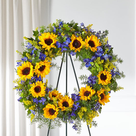 Bright Rays Wreath –  New Rochelle Florist, New Rochelle NY