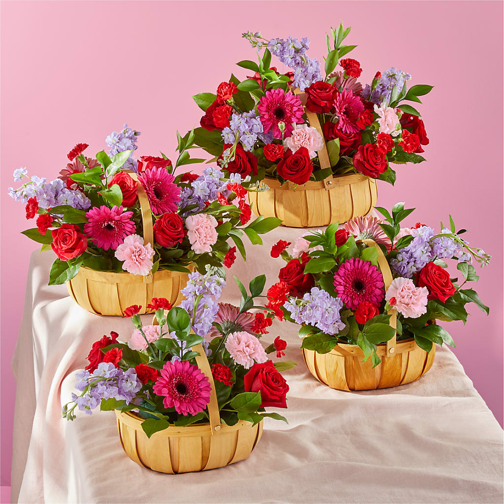 Pink Picnic Basket –  New Rochelle Florist, New Rochelle NY