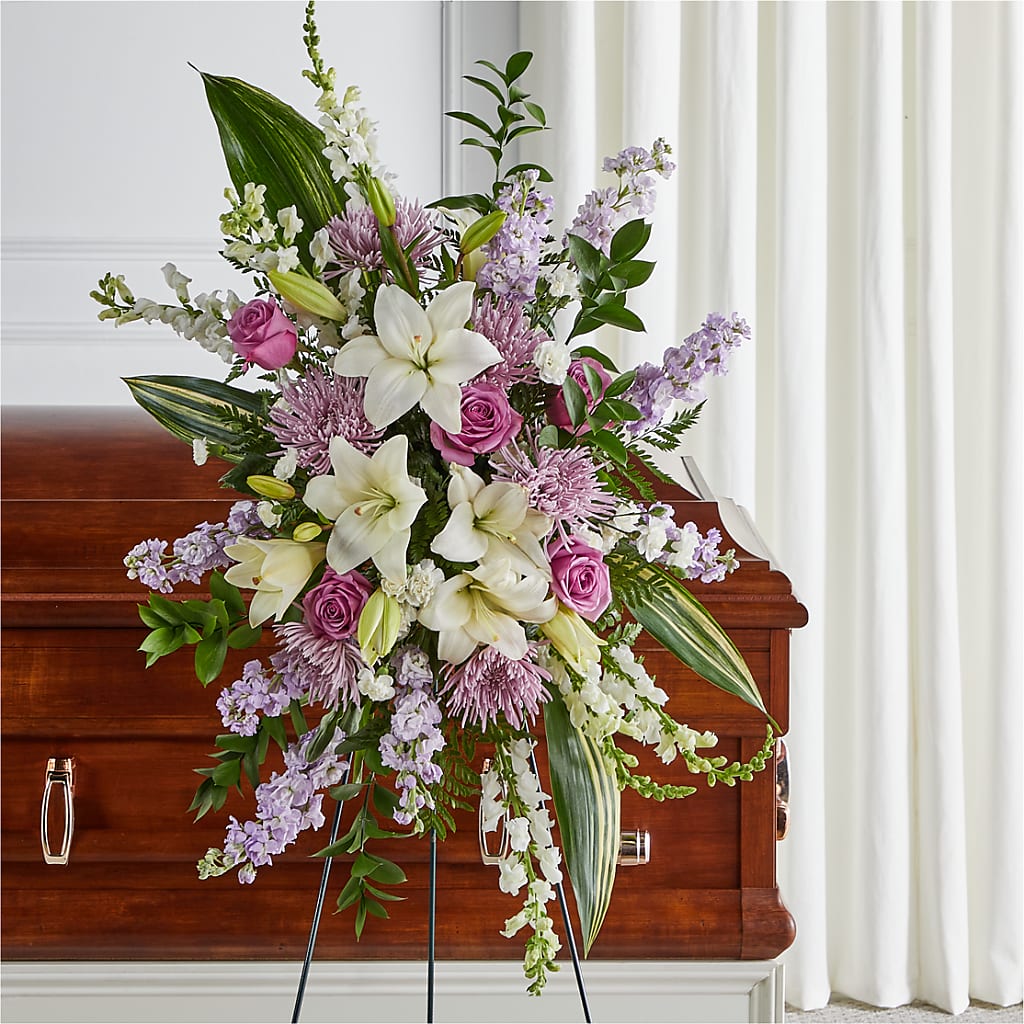 Grateful Hearts Standing Spray –  New Rochelle Florist, New Rochelle NY