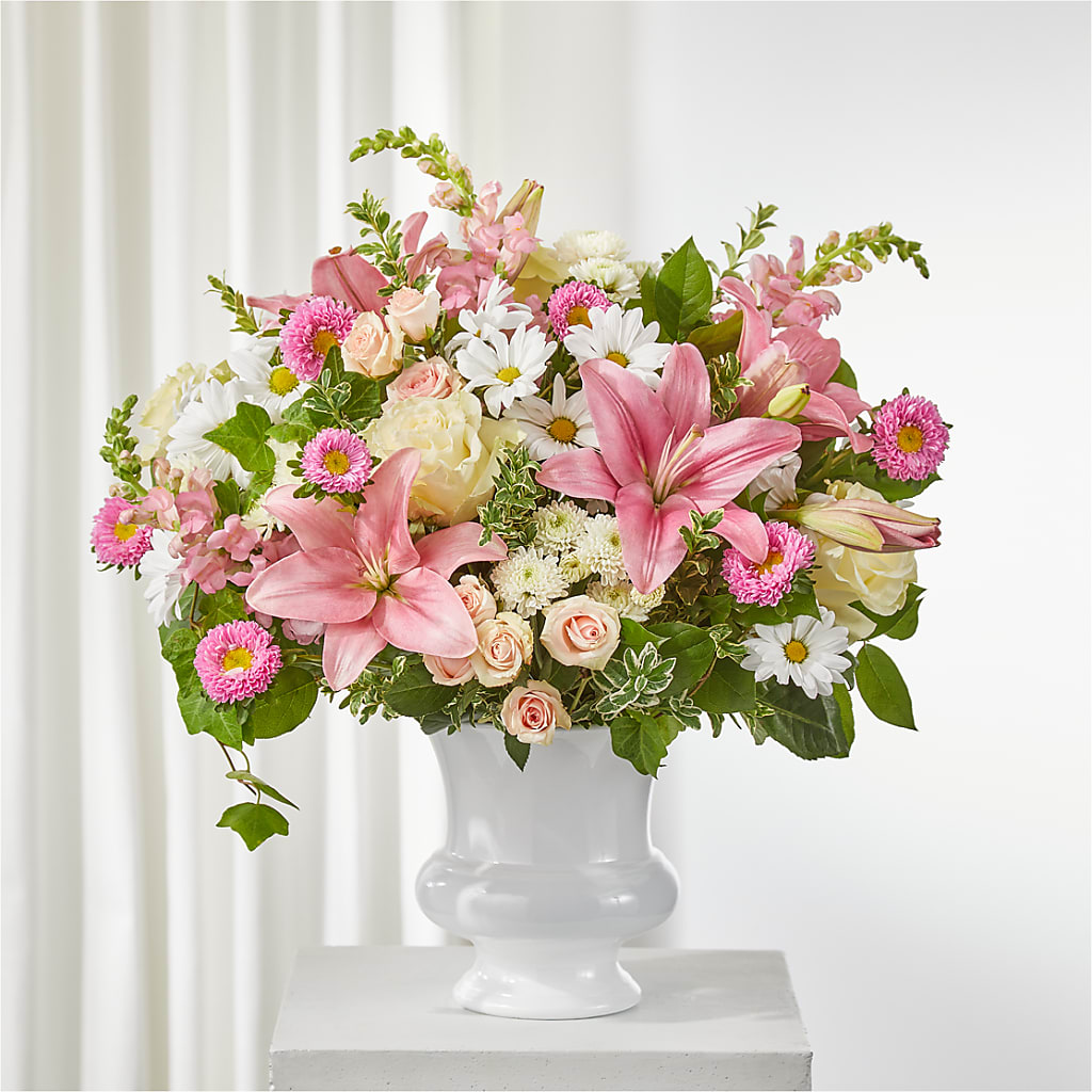 Empathetic Blooms Urn Arrangement –  New Rochelle Florist, New Rochelle NY