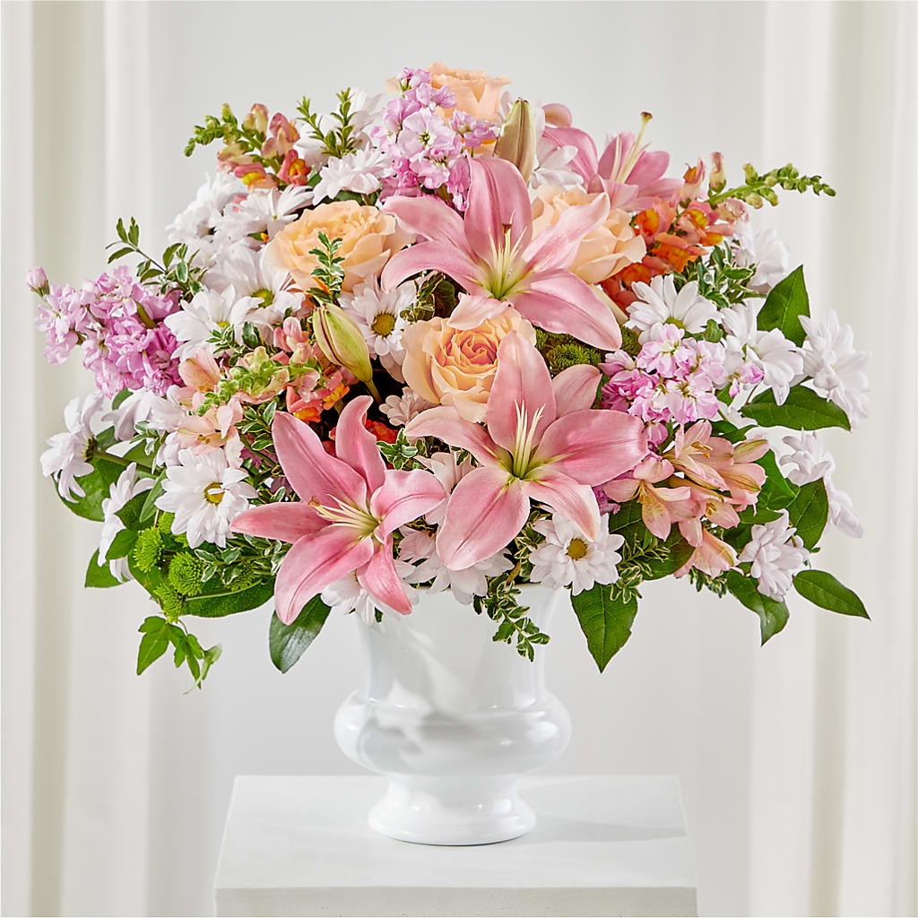 Heartfelt Gesture Urn Arrangement –  New Rochelle Florist, New Rochelle NY