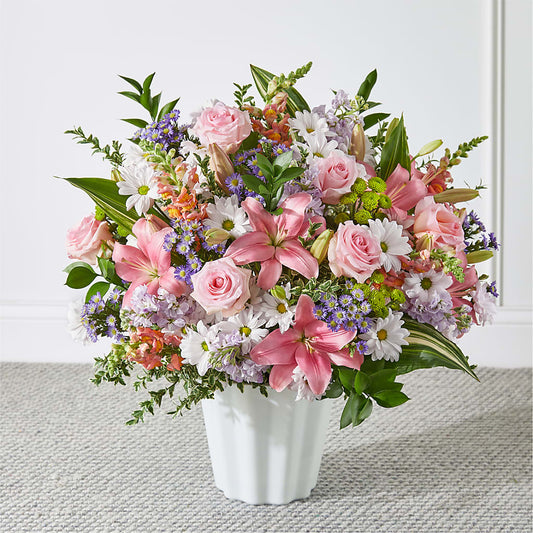 Abundant Compassion Floor Basket –  New Rochelle Florist, New Rochelle NY