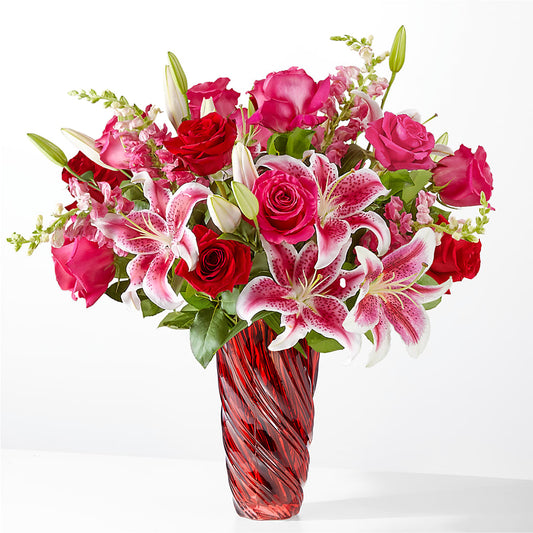 Always You Bouquet with Luxe Swirl Vase –  New Rochelle Florist, New Rochelle NY