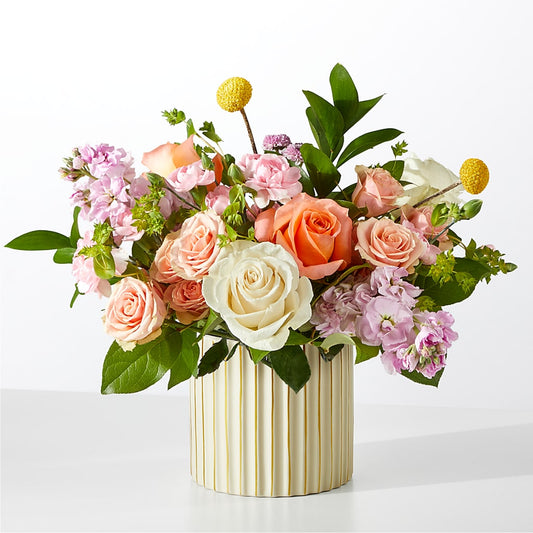 French Market Bouquet with Ivory Vase –  New Rochelle Florist, New Rochelle NY