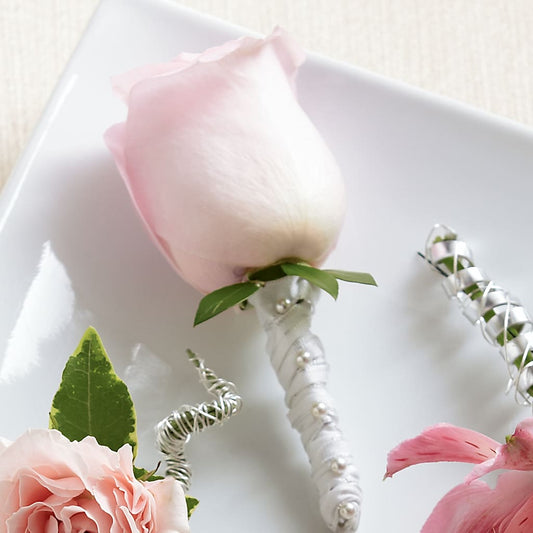 Pink Rose Boutonniere –  New Rochelle Florist, New Rochelle NY