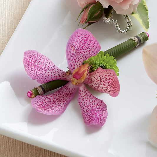 Pink Mokara Boutonniere –  New Rochelle Florist, New Rochelle NY