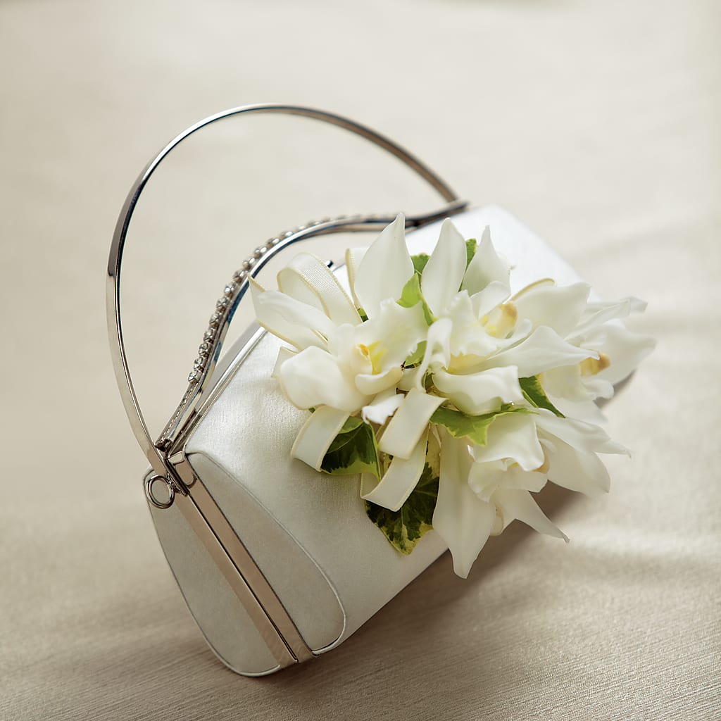 White Purse Decor –  New Rochelle Florist, New Rochelle NY