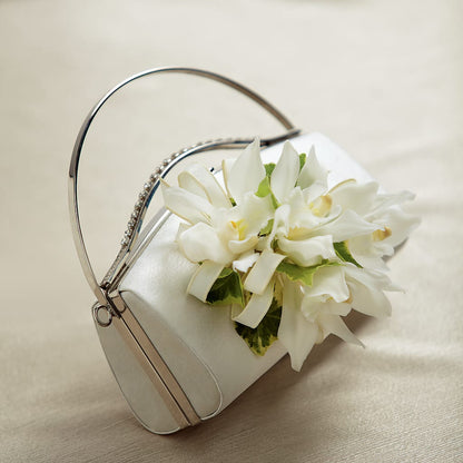 White Purse Decor –  New Rochelle Florist, New Rochelle NY