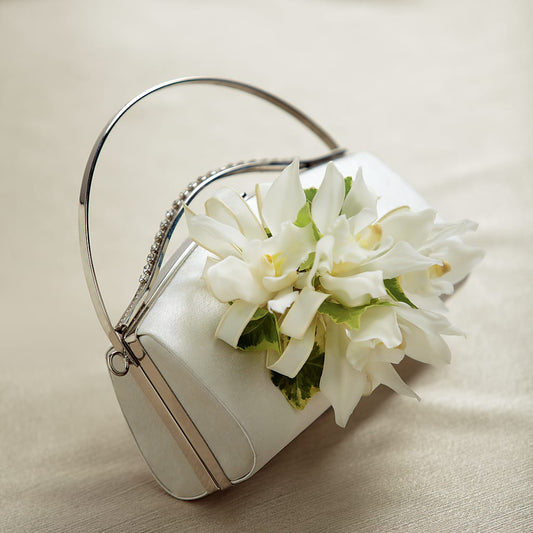 White Purse Decor –  New Rochelle Florist, New Rochelle NY